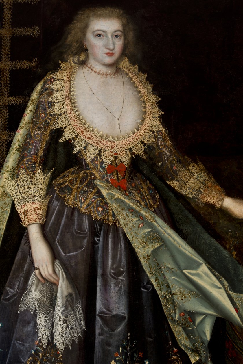 Dame kalt Margaret Stuart, grevinne av Nottingham, ca. 1620 av Paul van attr.to Somer