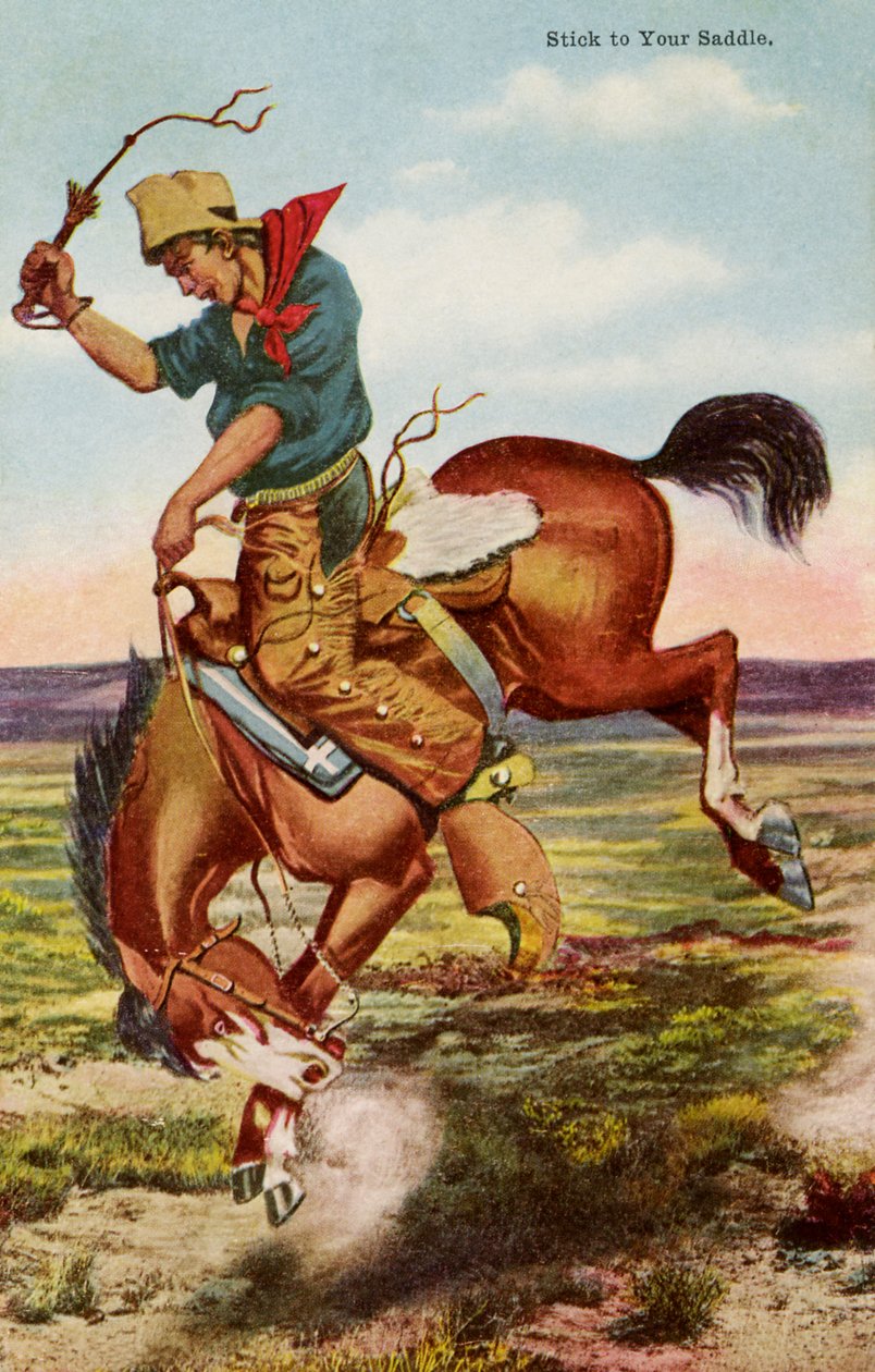 Cowboy på hest av Paul (after) Gredo
