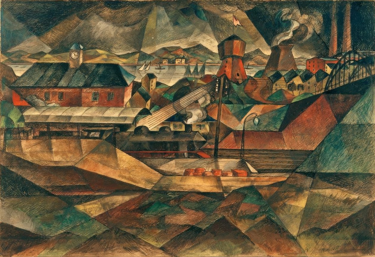 Industriebahnhof I av Paul Adolf Seehaus