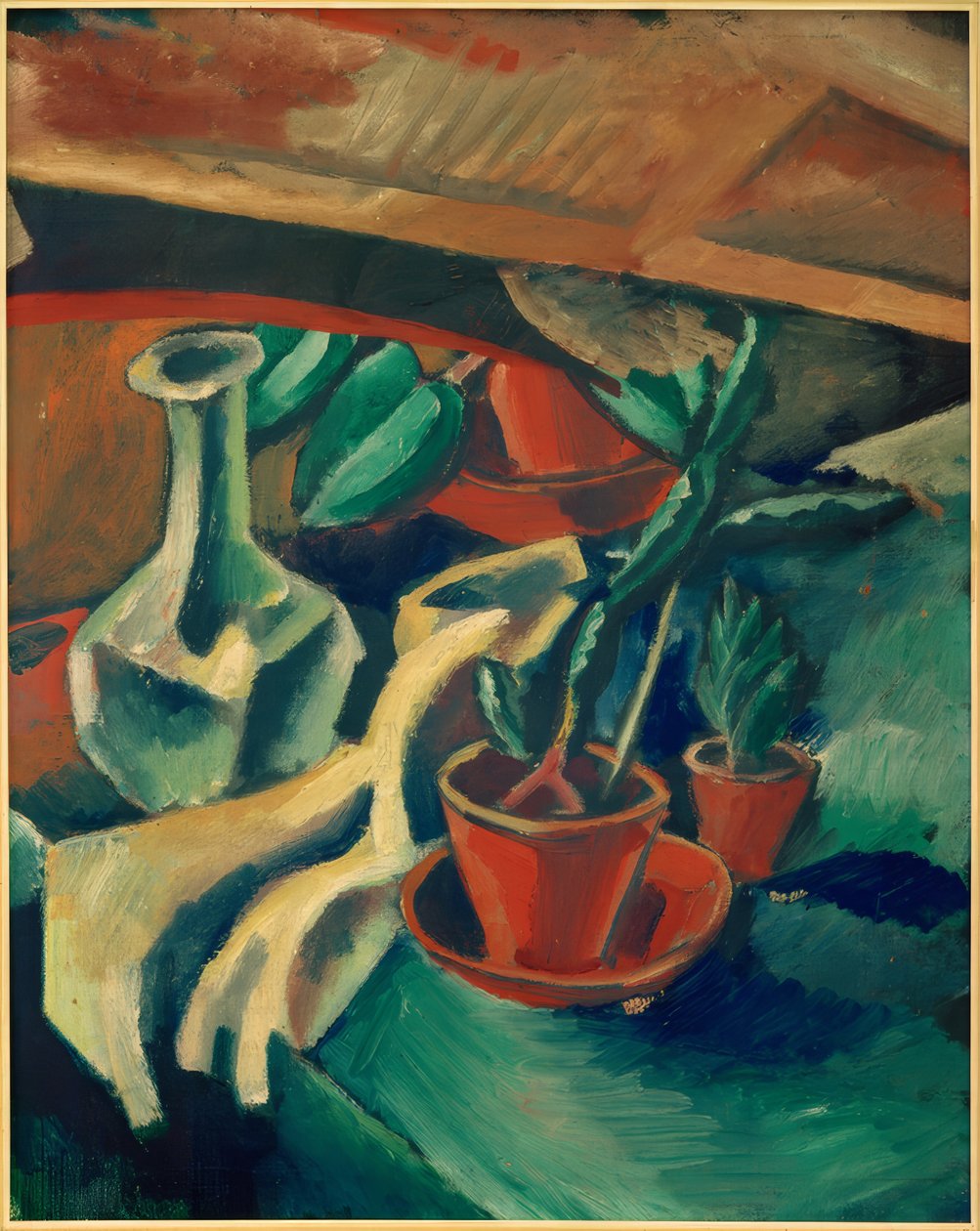 Kaktus og karaffel av Paul Adolf Seehaus