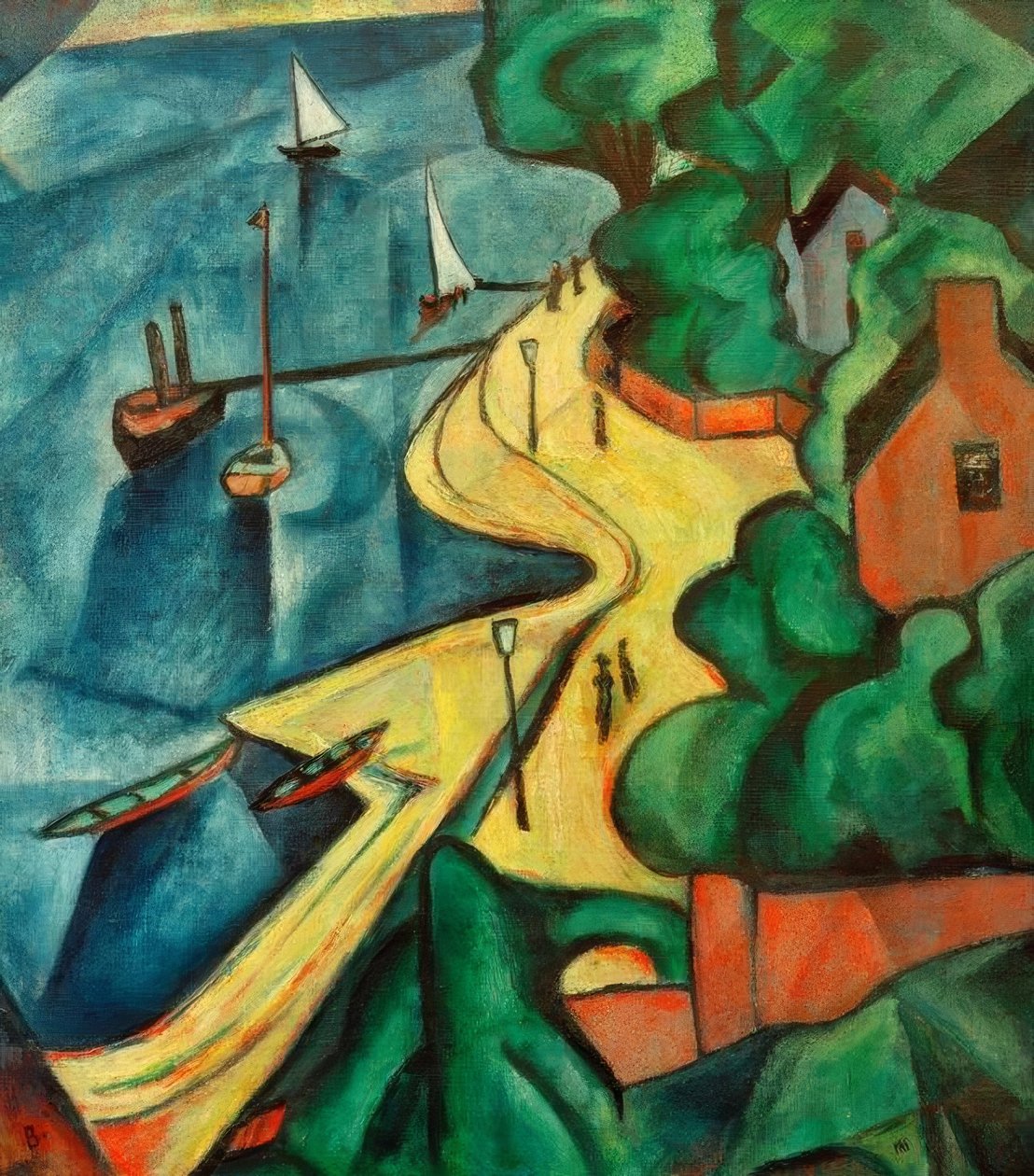 Rhinbredden nær Bonn av Paul Adolf Seehaus