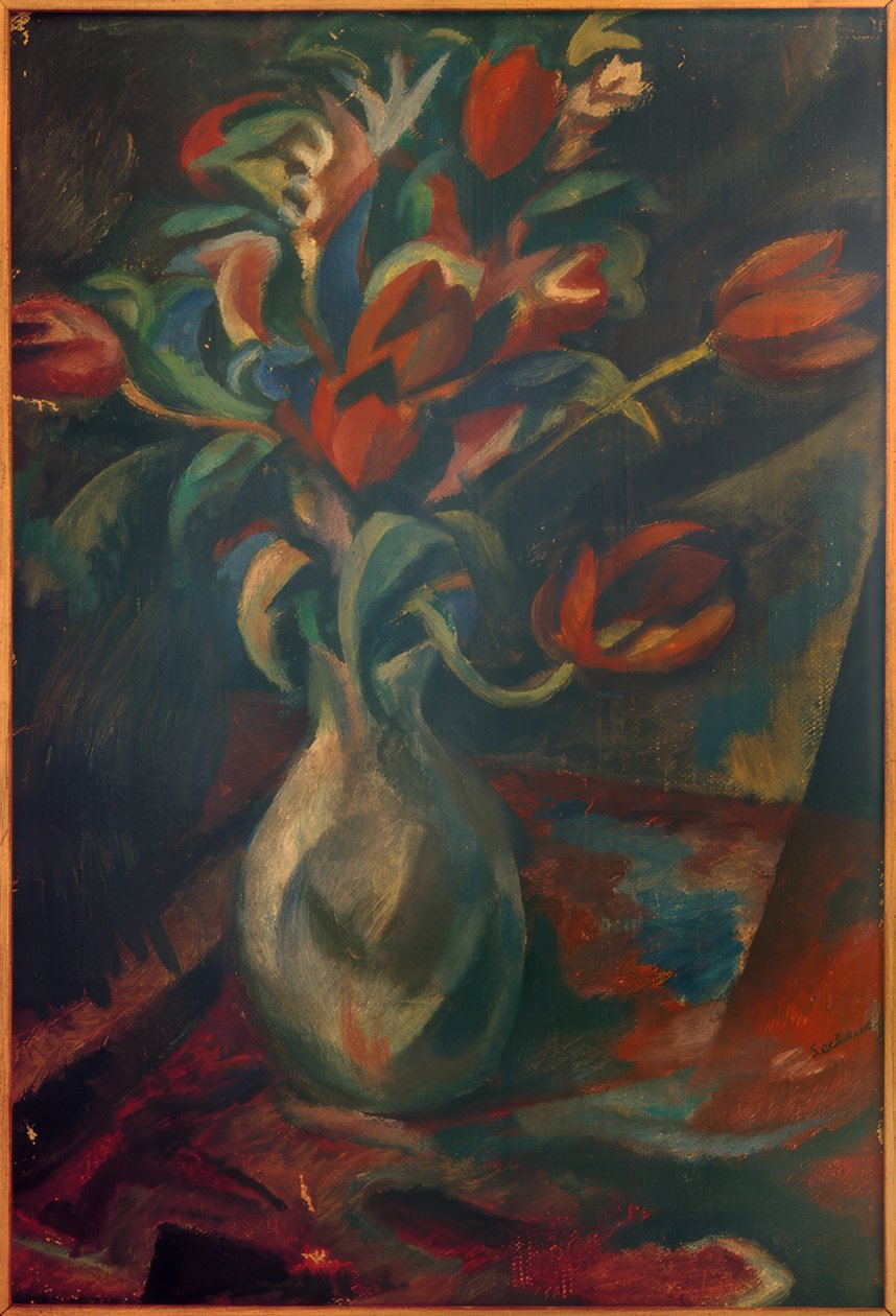 Tulipaner i Vasec av Paul Adolf Seehaus