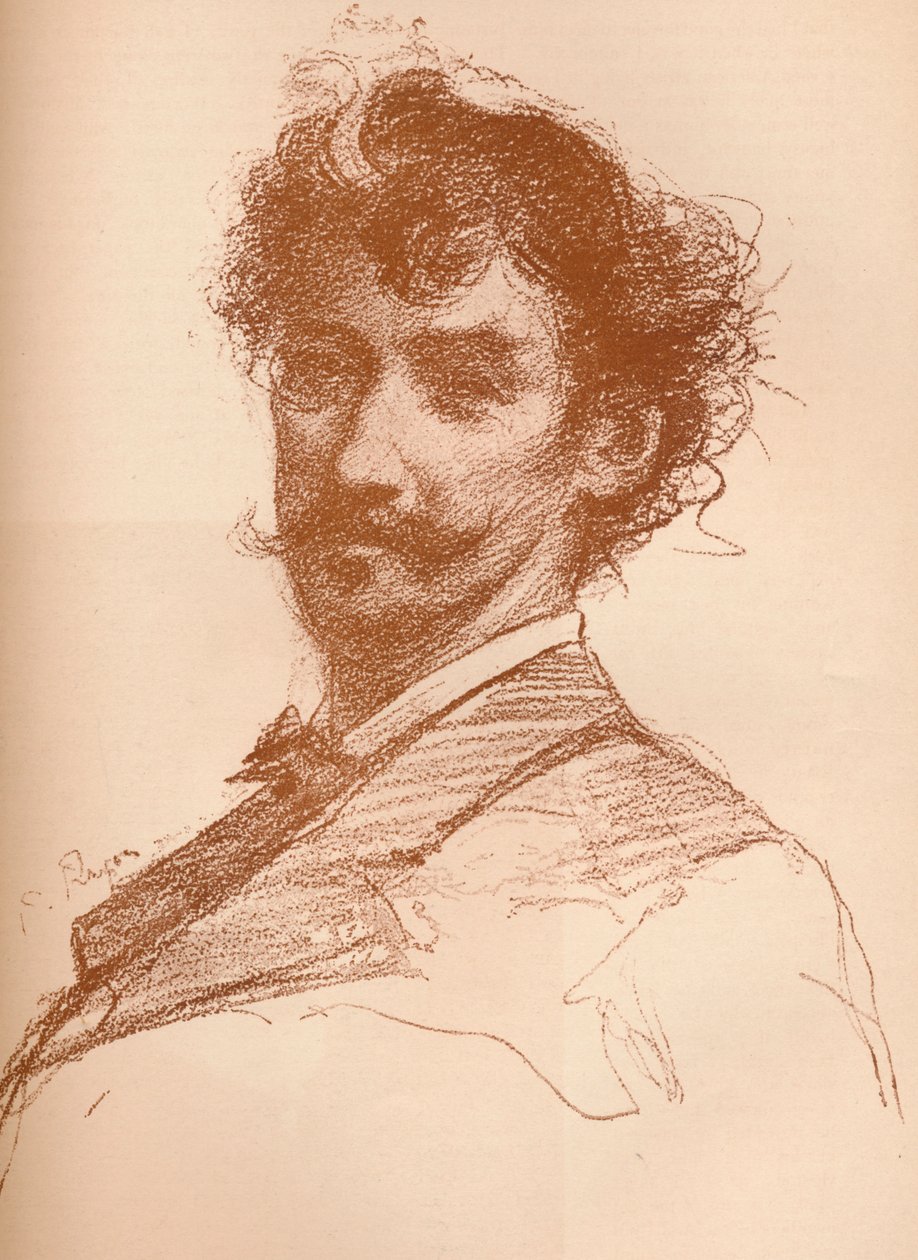 Portrett av Whistler, 1880 1903-1904. av Paul Adolphe Rajon