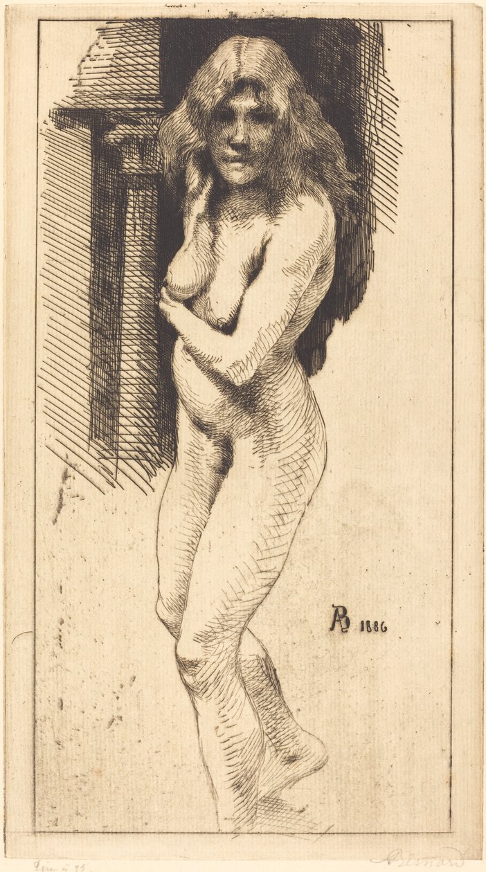 Carmen Standing in the Nude Carmen nue-debout, 1886. av Paul Albert Besnard