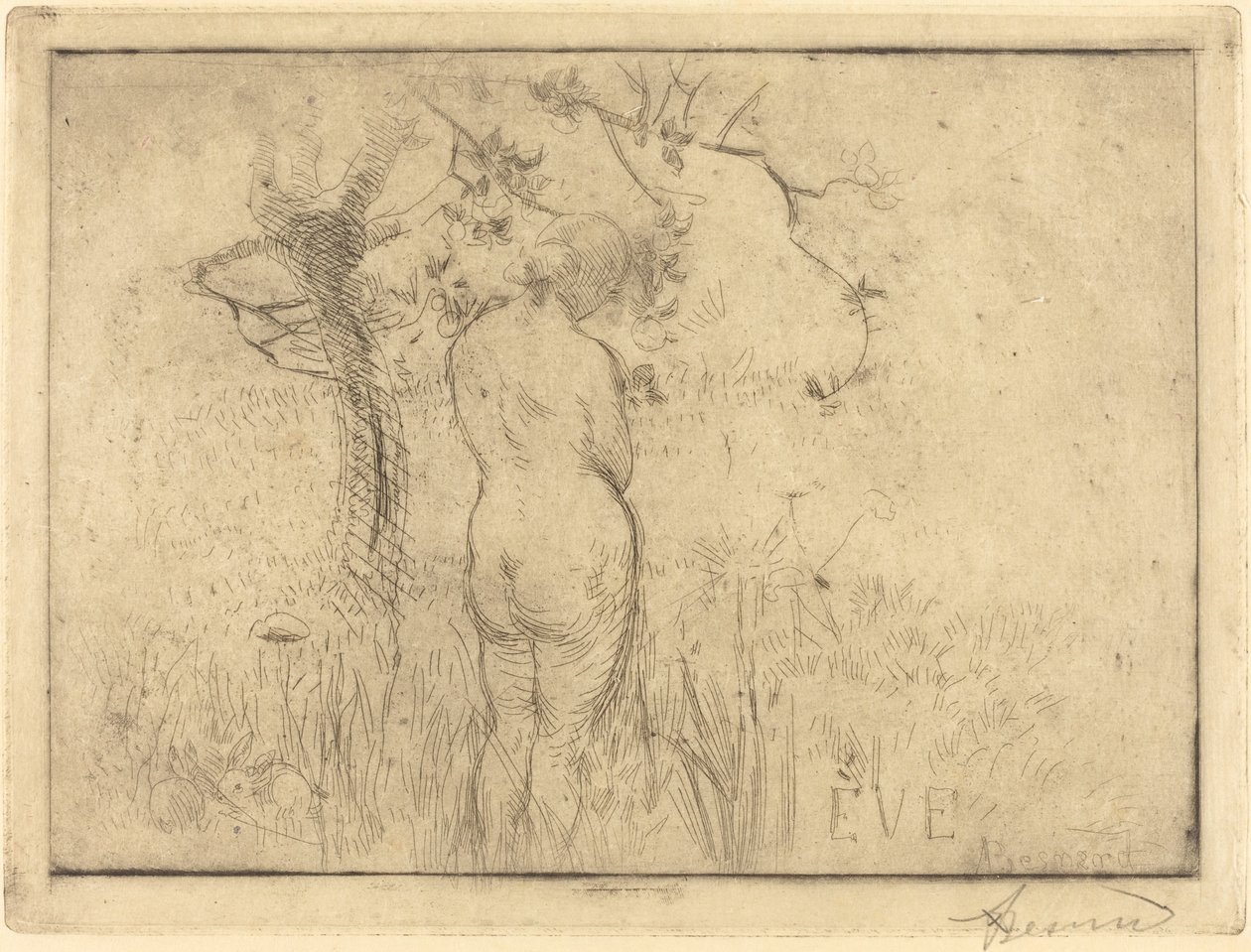 Eve før epletreet Aften bakfra foran epletreet, 1892. av Paul Albert Besnard