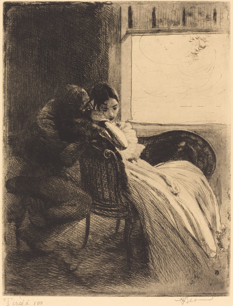 Flørt, ca. 1886. av Paul Albert Besnard