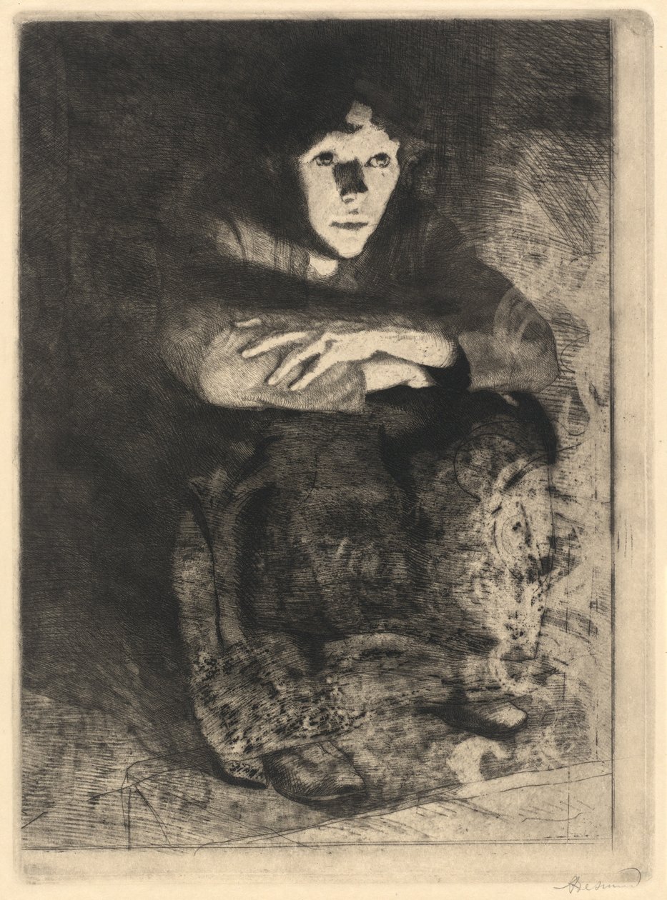 I glørne i asken, 1887. av Paul Albert Besnard