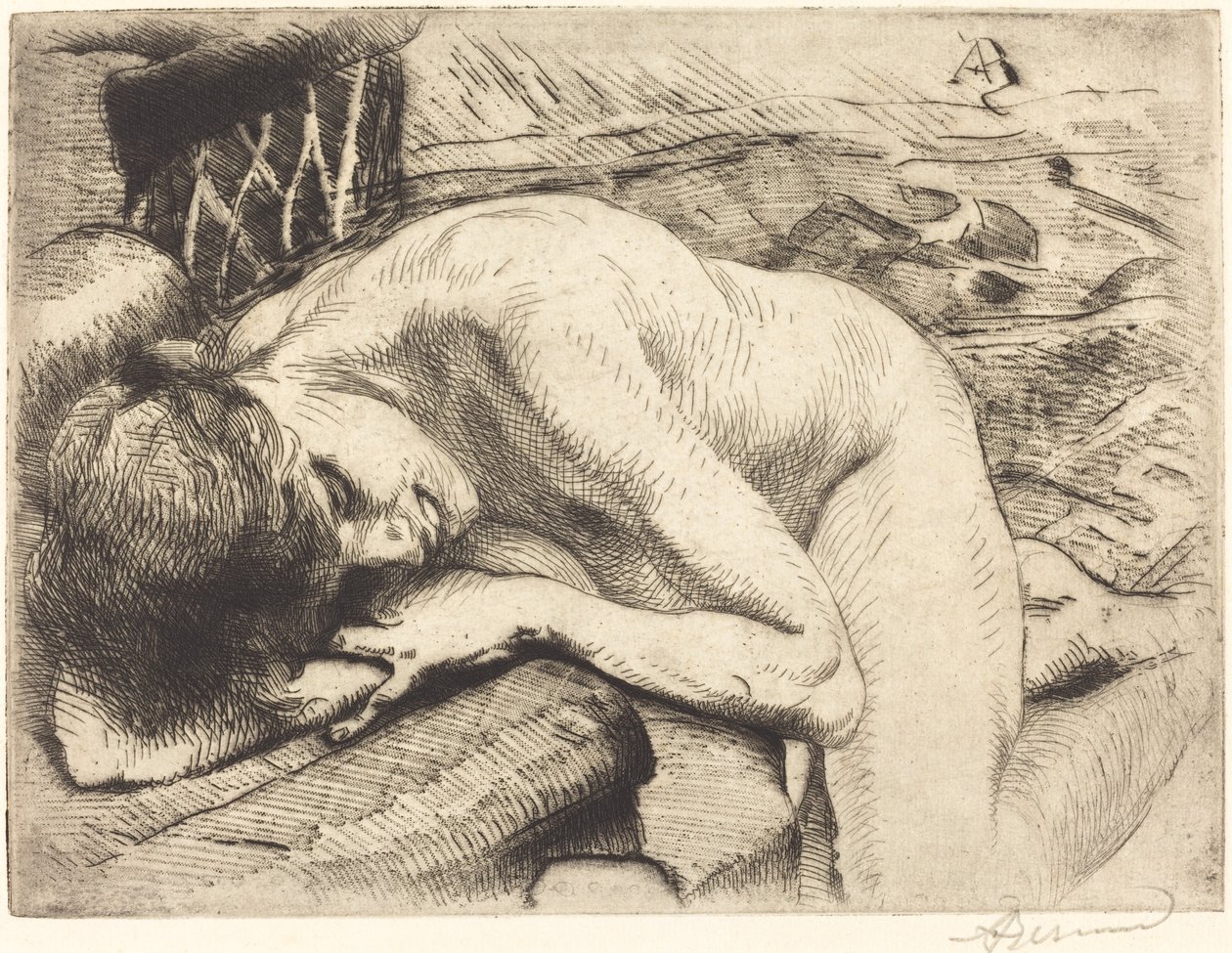 Model adormit pe podea Modelul adormit pe podea, 1885. norvegian av Paul Albert Besnard