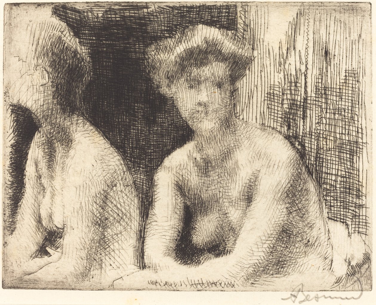 Naken kvinne ved et briller av Paul Albert Besnard