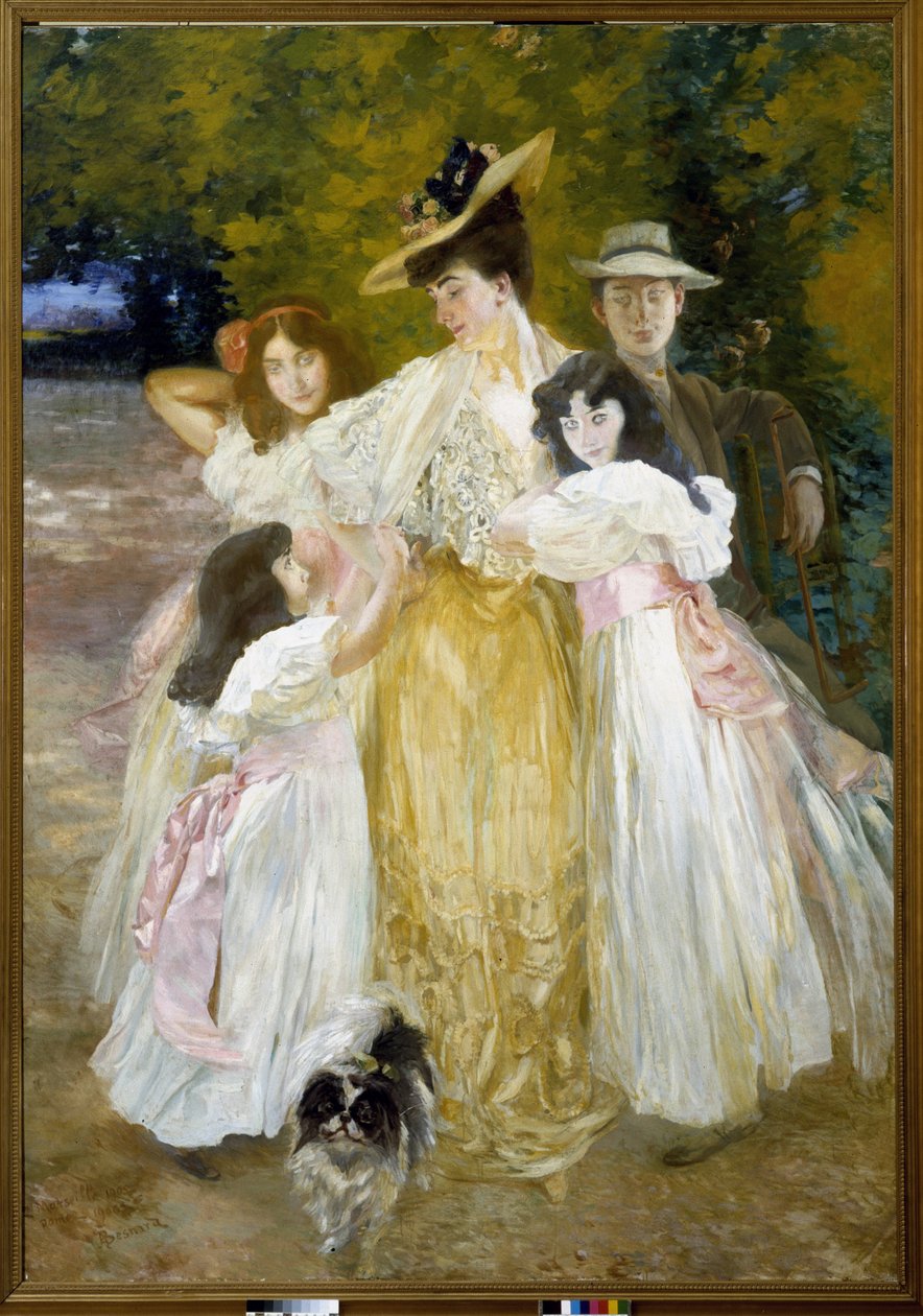 Portrett av Madame Mante og hennes barn av Paul Albert Besnard