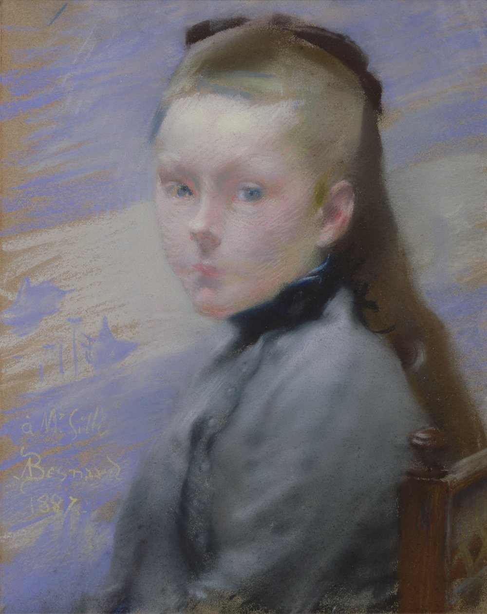 Portrett av kunstnerens datter av Paul Albert Besnard