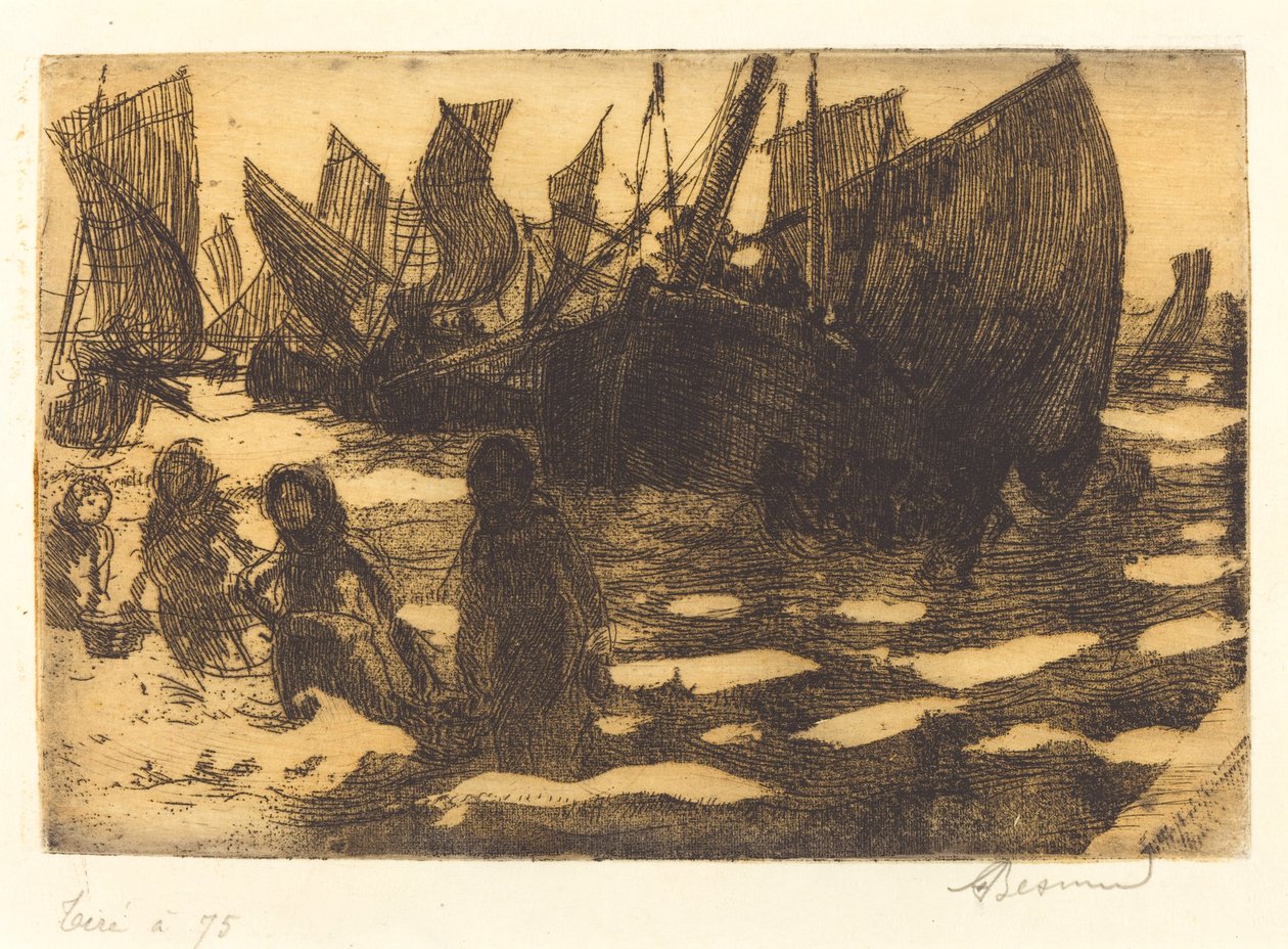 Små fiskebåter fra Berck Petites Pêcheuses de Berck, 1897. av Paul Albert Besnard