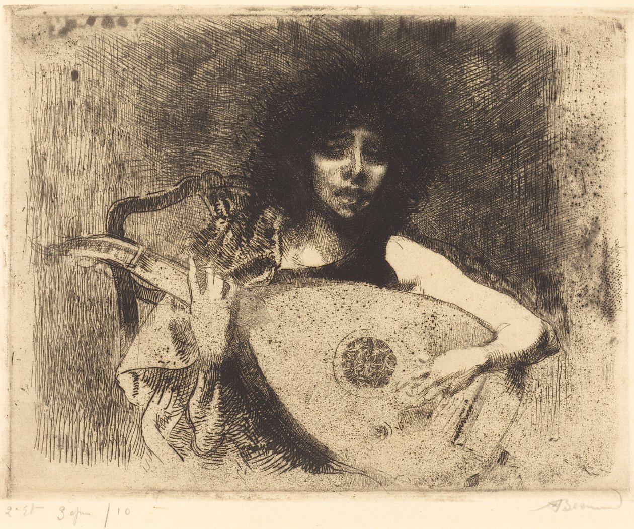 Lutespilleren, 1922. av Paul Albert Besnard