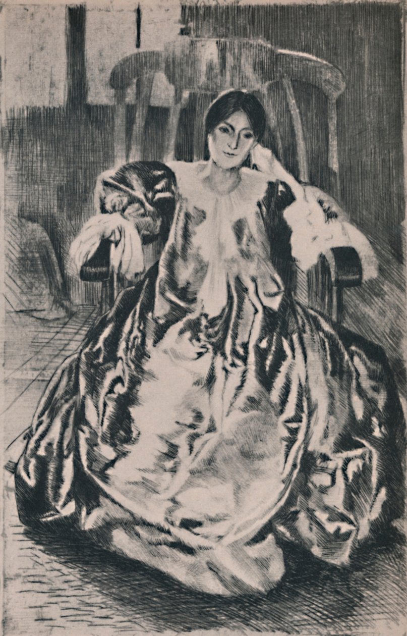 Silkekjolen, 1887, 1946 av Paul Albert Besnard