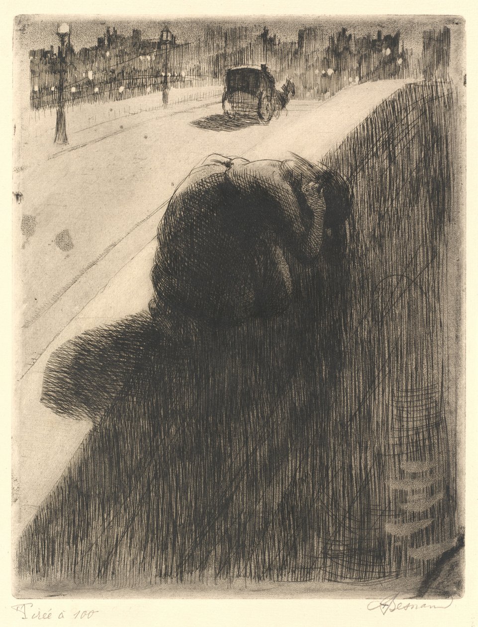 Selvmordet Le Suicide, ca. 1886. av Paul Albert Besnard