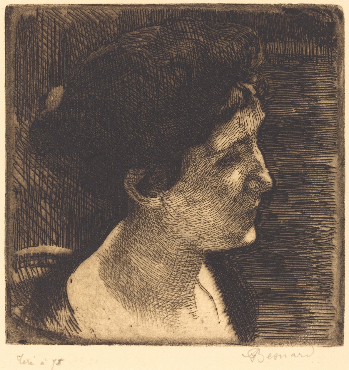 Kvinne i full profil Grand profil de femme, 1892. av Paul Albert Besnard