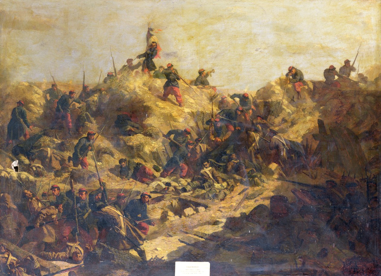 Inntak av den strategiske bakken under beleiringen av Sevastopol og general Brancions død, 7. juni 1855 av Paul Alexandre Protais