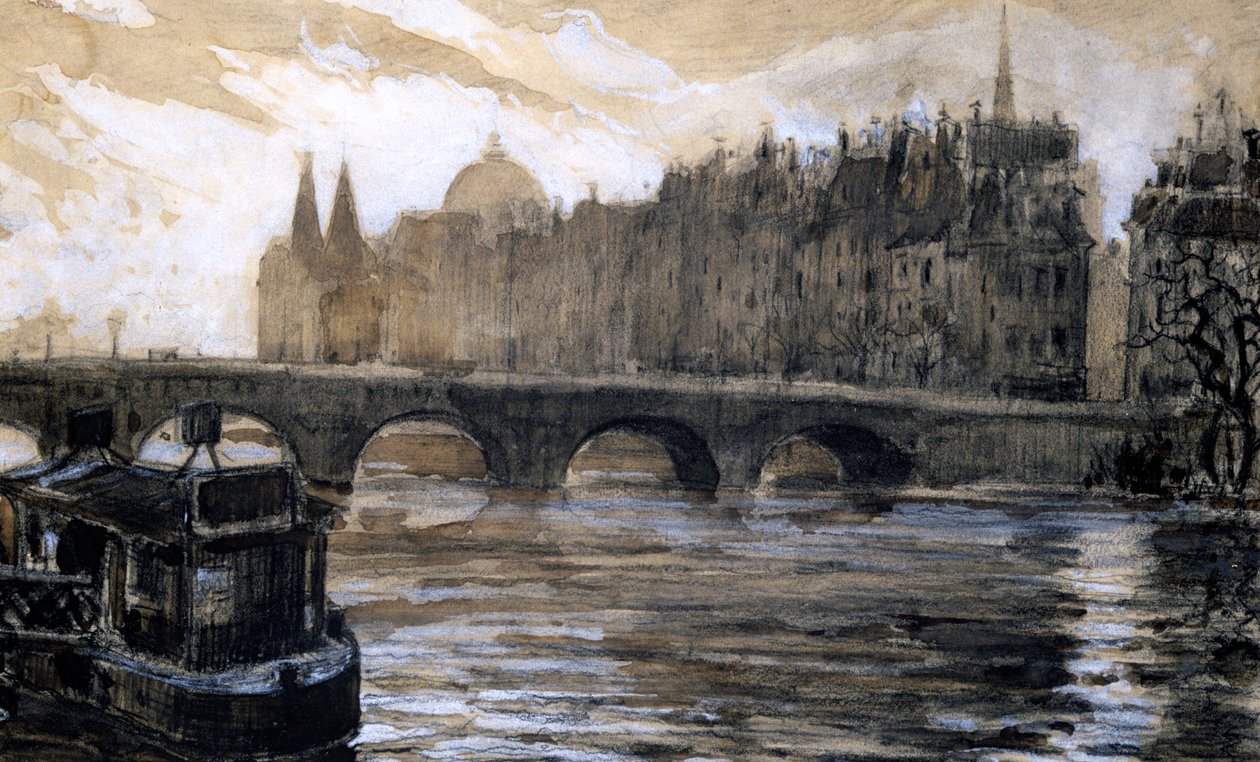 "Seine-elven i Paris", 20. århundre av Paul Ambroise Valery