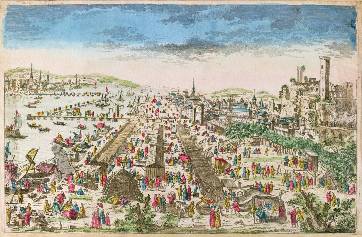 Fair of Beaucaire og utsikt over Tarascon av Paul André Basset