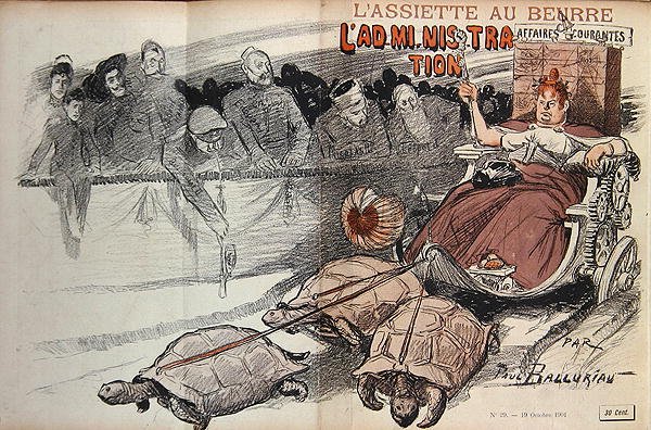Karikatur av den franske administrasjonen, fra 