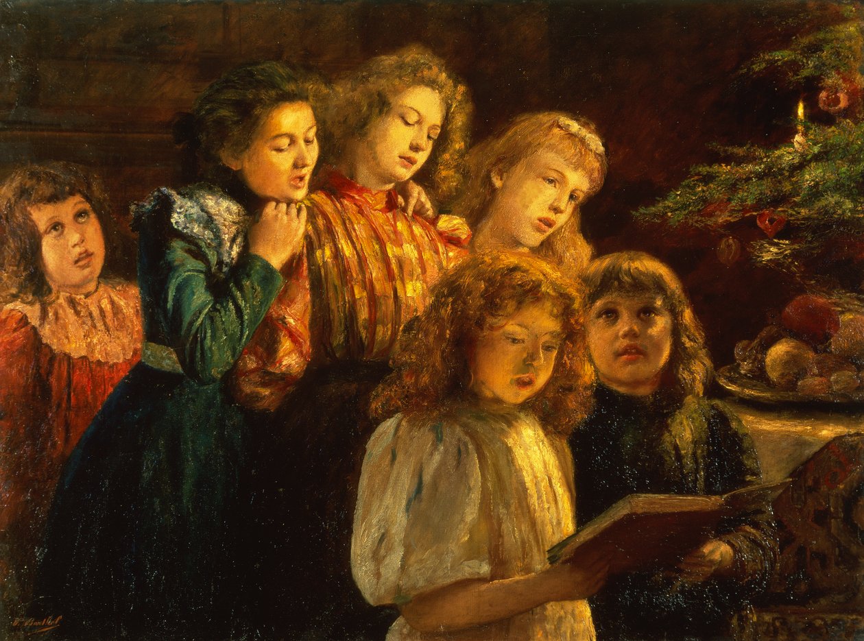 The Choir (olje på lerret) av Paul Barthel