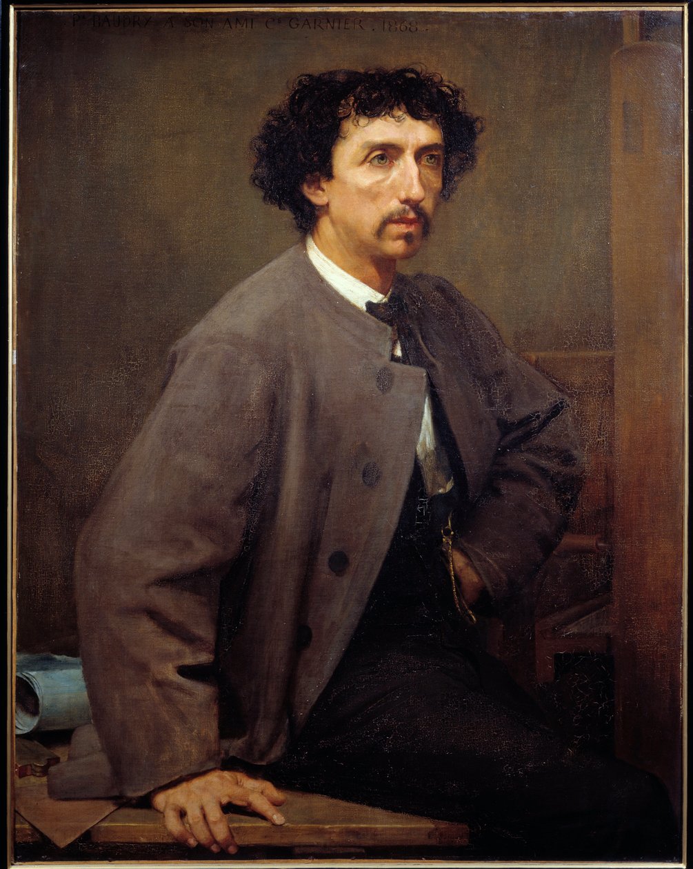 Portrett av Charles Garnier, fransk arkitekt (1825 - 1898). Maleri av Paul Baudry (1828-1885) av Paul Baudry