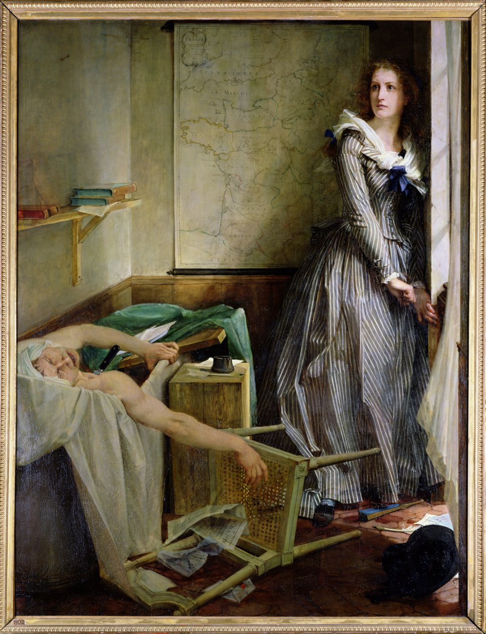 Portrett av Charlotte Corday (1768-93) av Paul Baudry