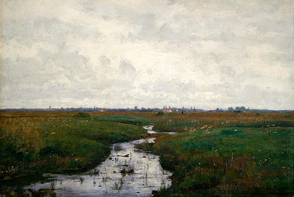 En bekk på heden nær Dachau av Paul Baum