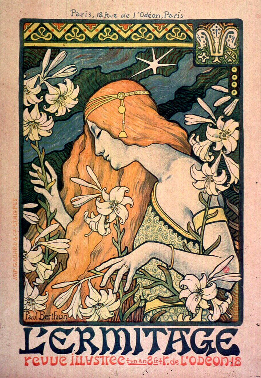 The Hermitage, illustrert magasin, plakat, 1897. av Paul Berthon