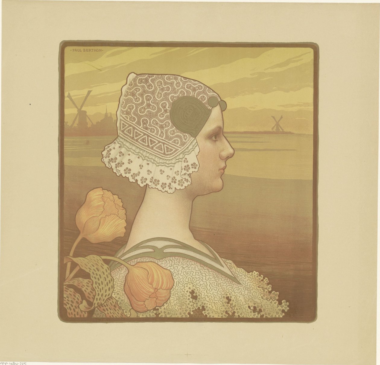 Portrett av Wilhelmina, dronning av Nederland av Paul Berthon