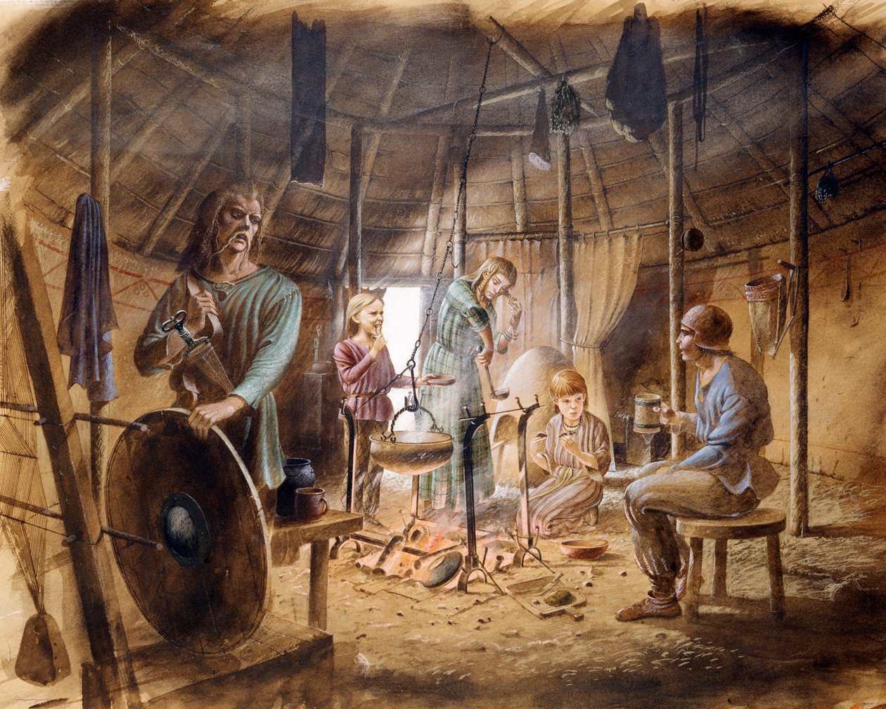Inside an Iron Age house, c5th century BC, c1990-2010   1208900   no       norwegian Successfully Translated  Original: Südliche Landschaft mit Kakteen Translat: Südliche Landschaft mit Kakteen 1349447 no norwegian Successfully Translated Original: Pale La av Paul Birkbeck