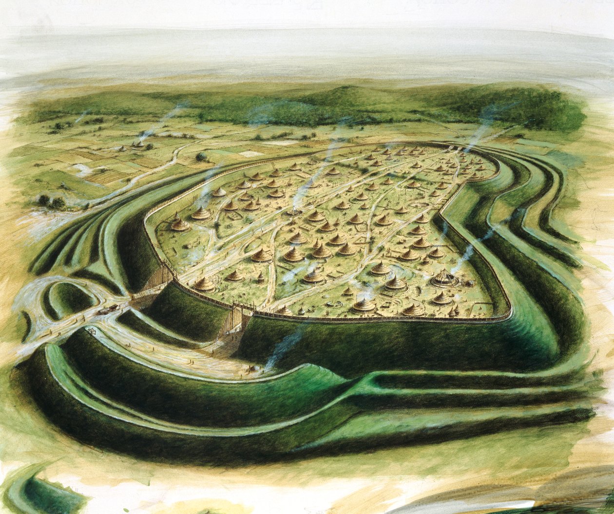 Maiden Castle, c5. århundre f.Kr., c1990-2010. av Paul Birkbeck