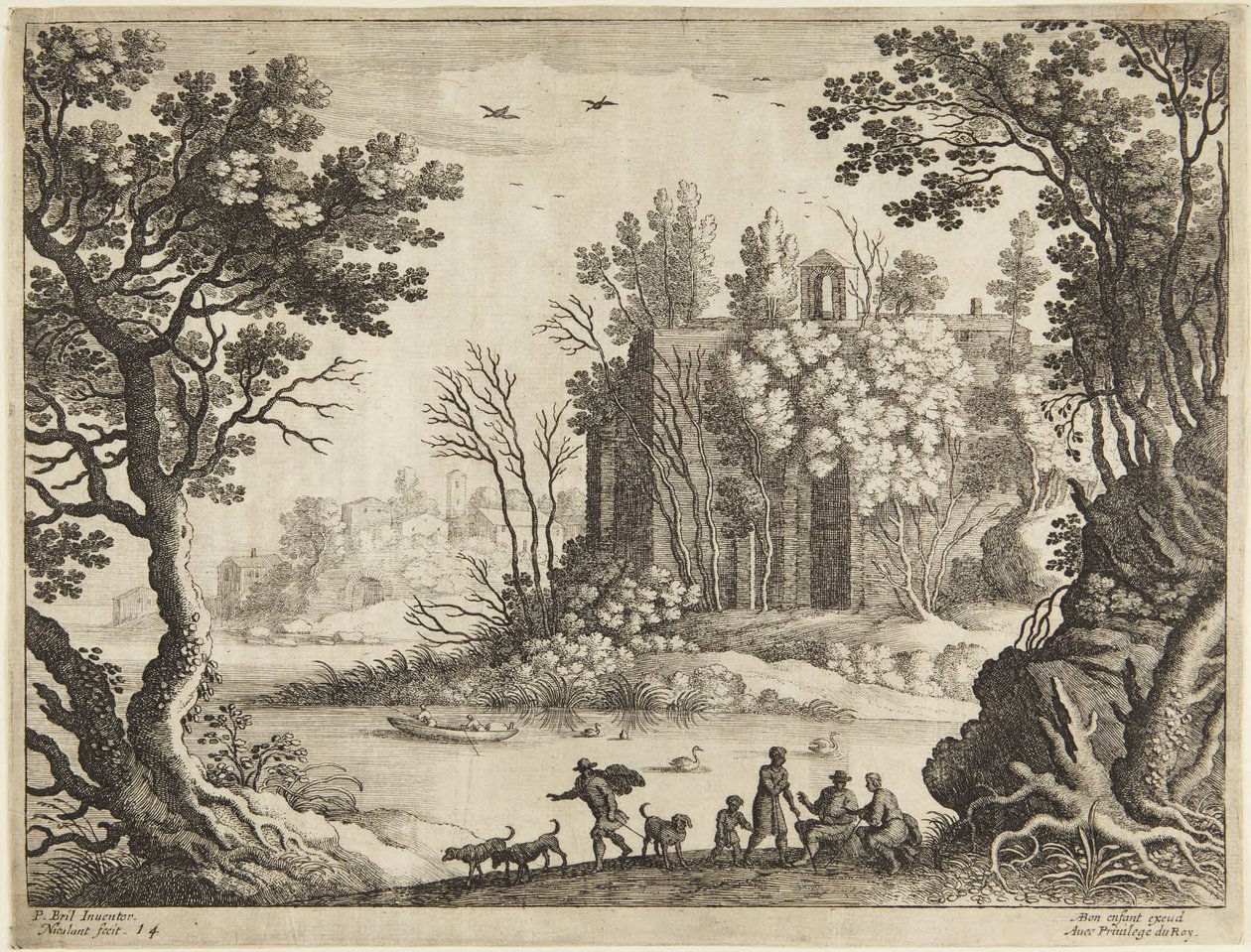 Kirke ved innsjøen av Paul Bril