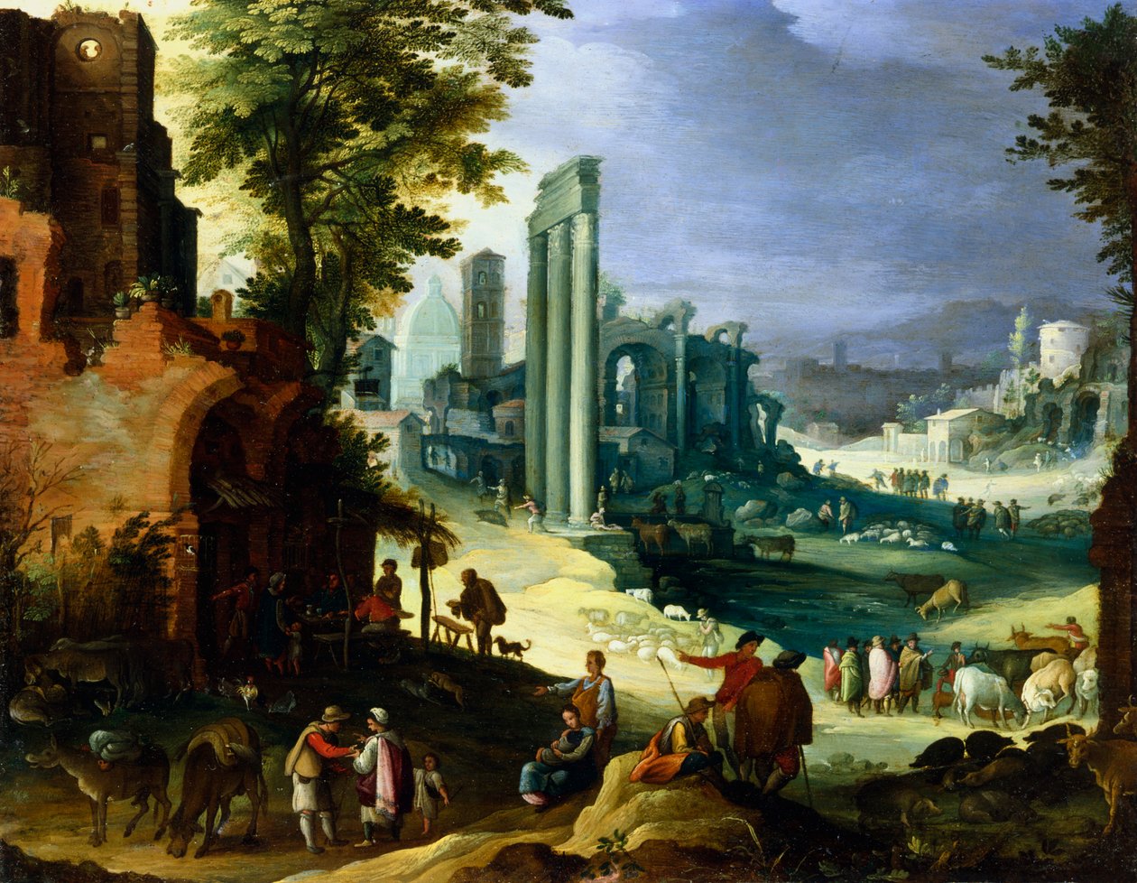 Utsikt over Roma, c1574-1626 av Paul Bril