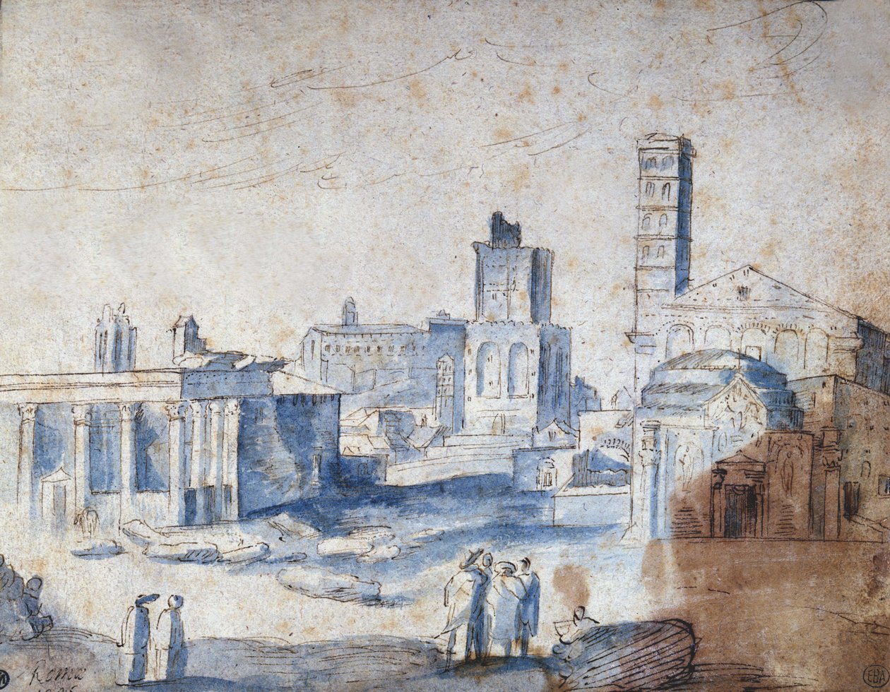 Utsikt over Roma av Paul Bril (Brill) av Paul Bril