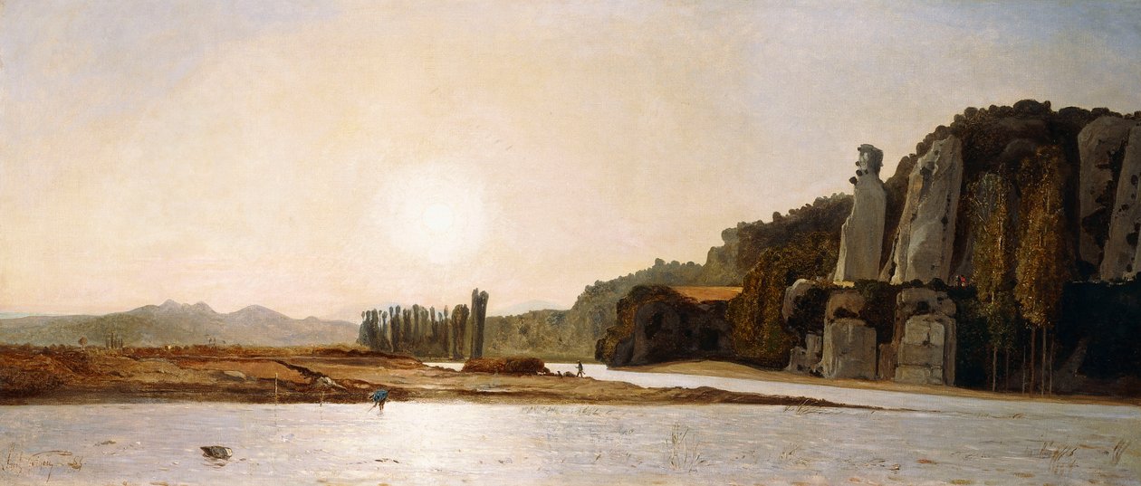 Soloppgang på bredden av Durance ved Mirabeau, 1865 av Paul Camille Guigou
