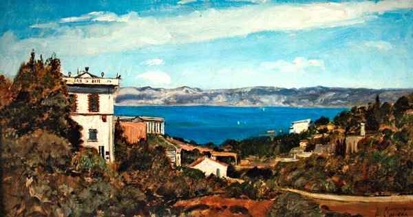Marseillebukten, Saint-Henri (olje på lerret) av Paul Camille Guigou