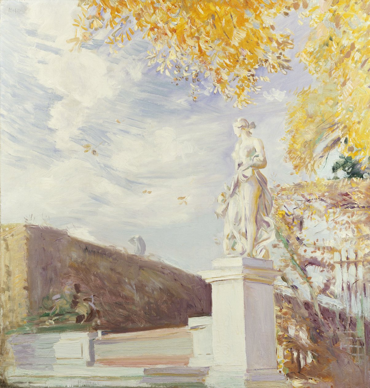 En statue av Venus i Versailles hage, 1896 av Paul Cesar Helleu