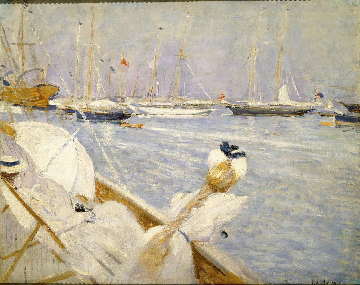 Dora Hugo og kunstnerens kone; Dora Hugo og kunstnerens kone, av Paul Cesar Helleu