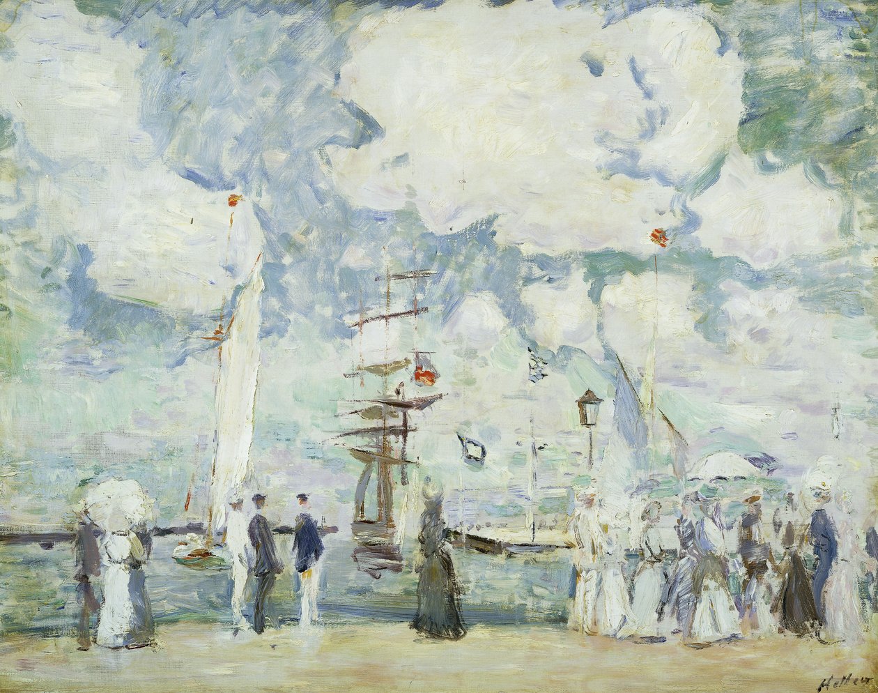 Havneinngang ved Deauville; Inngang til Deauville-bassenget, av Paul Cesar Helleu
