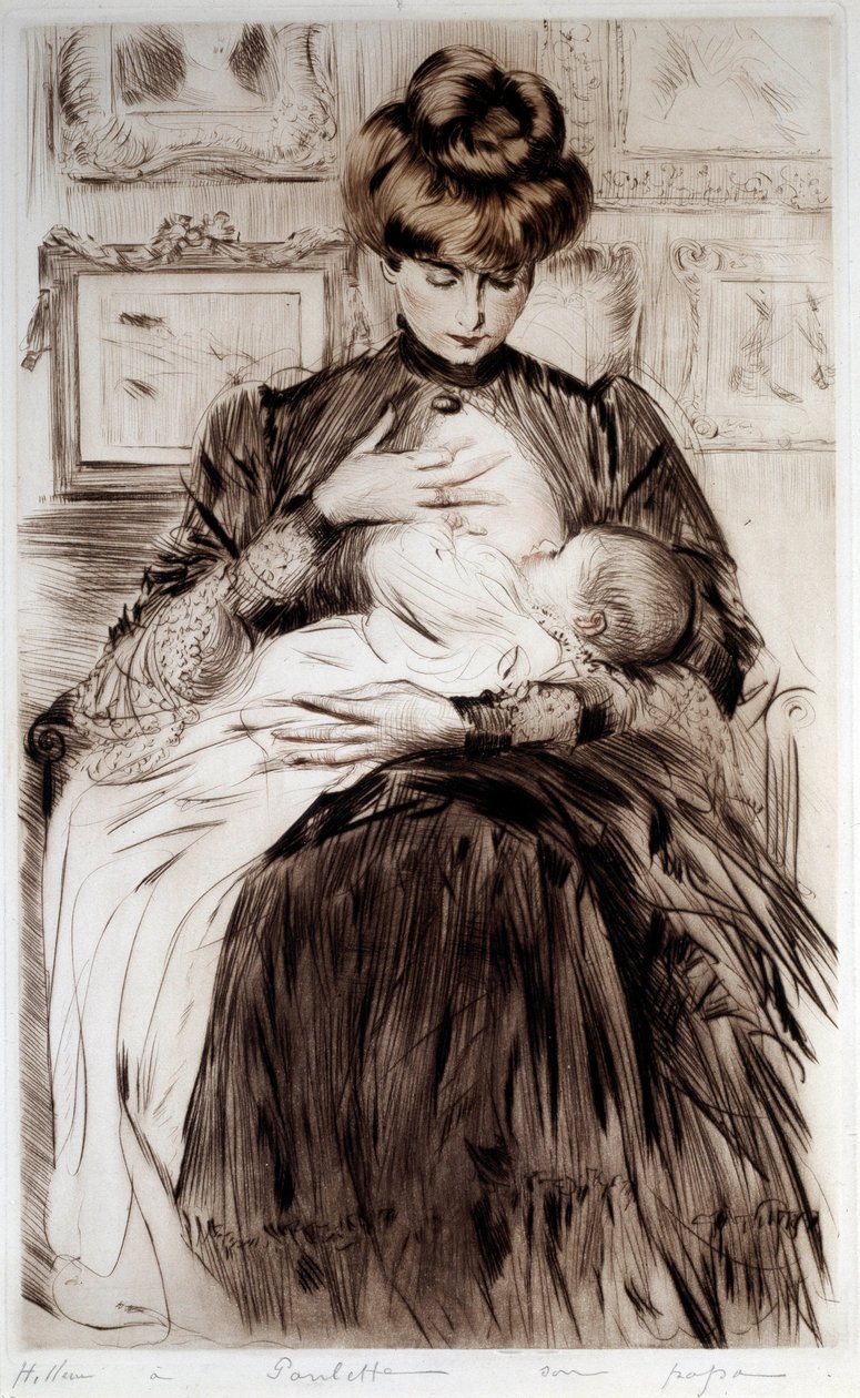 Barsel. Tegning av Paul Helleu (1859-1927), 1900-tallet. Bayonne, Musee Bonnat av Paul Cesar Helleu