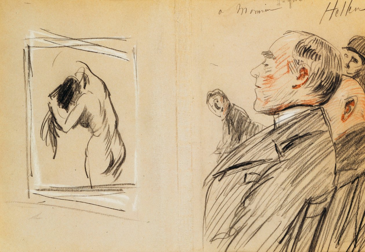 Monsieur Fiquet beundrer en pastell av Degas av Paul Cesar Helleu