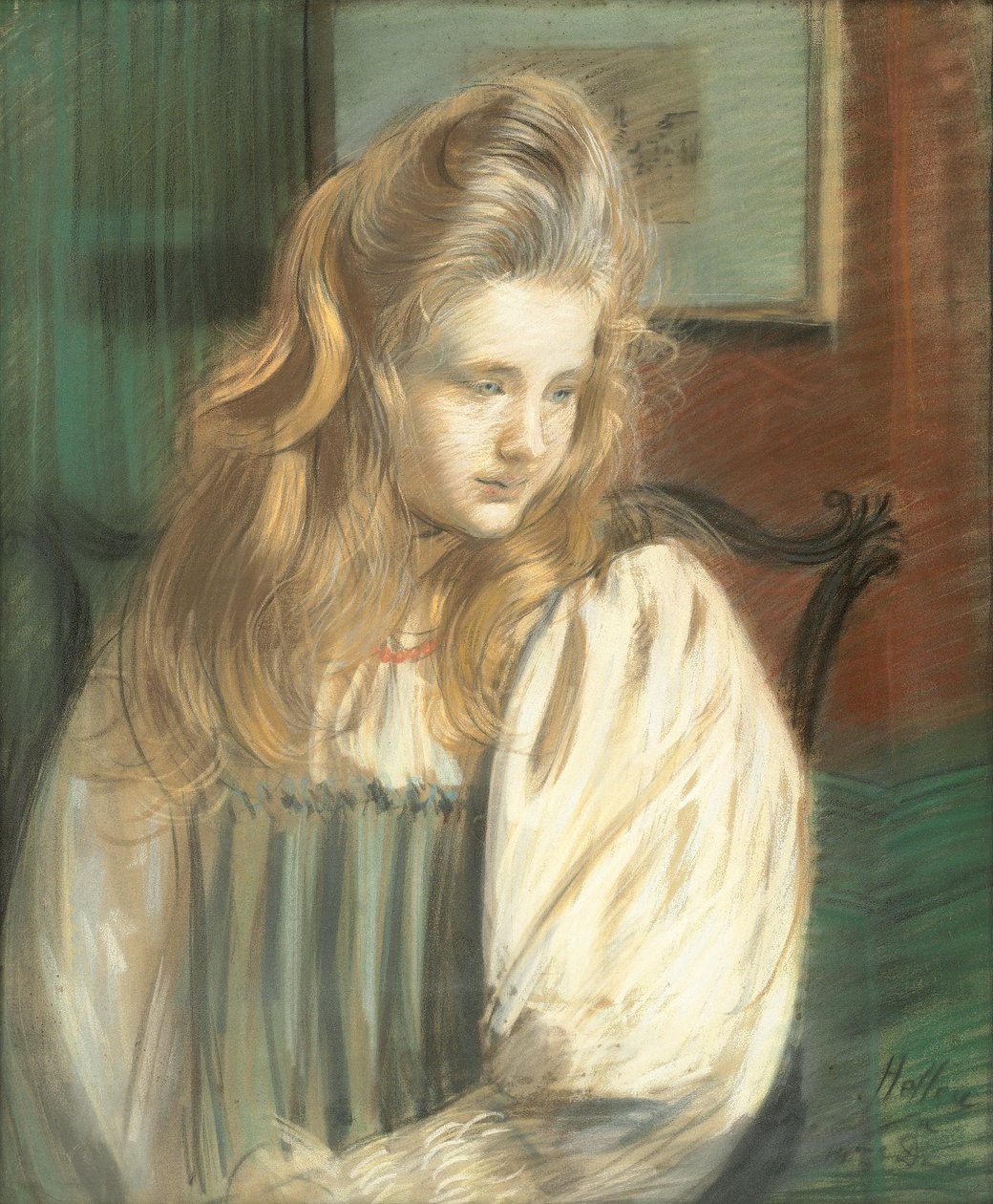 Portrett av Jessie Margery Dunthorne, av Paul Cesar Helleu