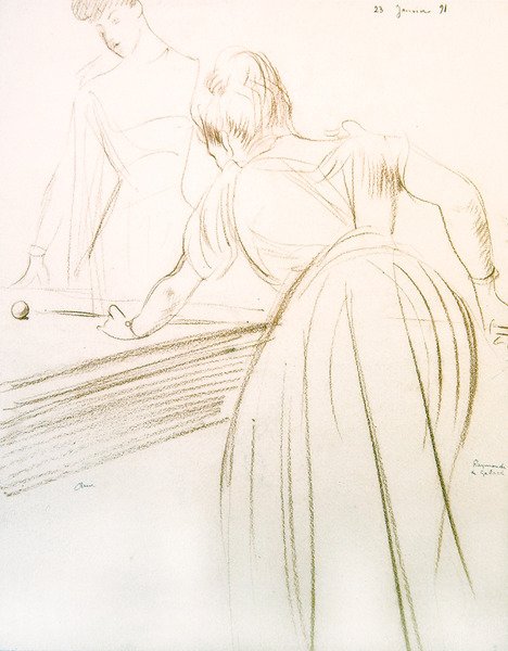 Comtesse Greffuhle og Raymonde de Galard av Paul Cesar Helleu