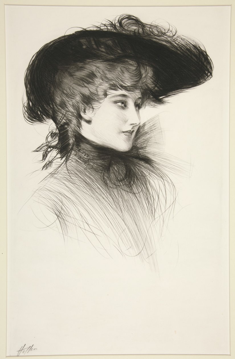 Uten tittel (byste av en kvinne) av Paul Cesar Helleu