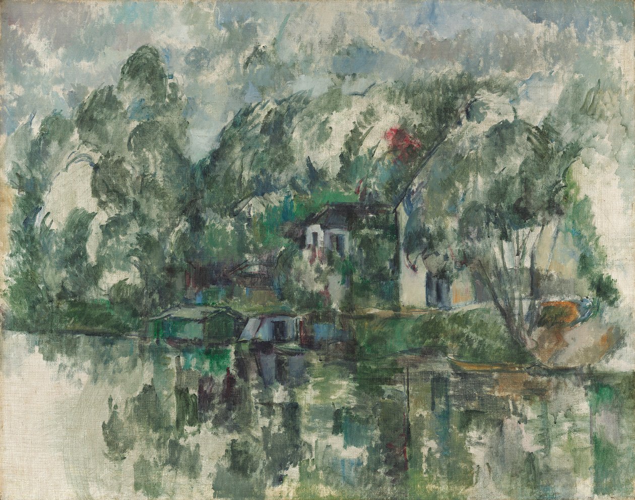 Ved vannkanten, ca. 1890 (olje på lerret) av Paul Cézanne