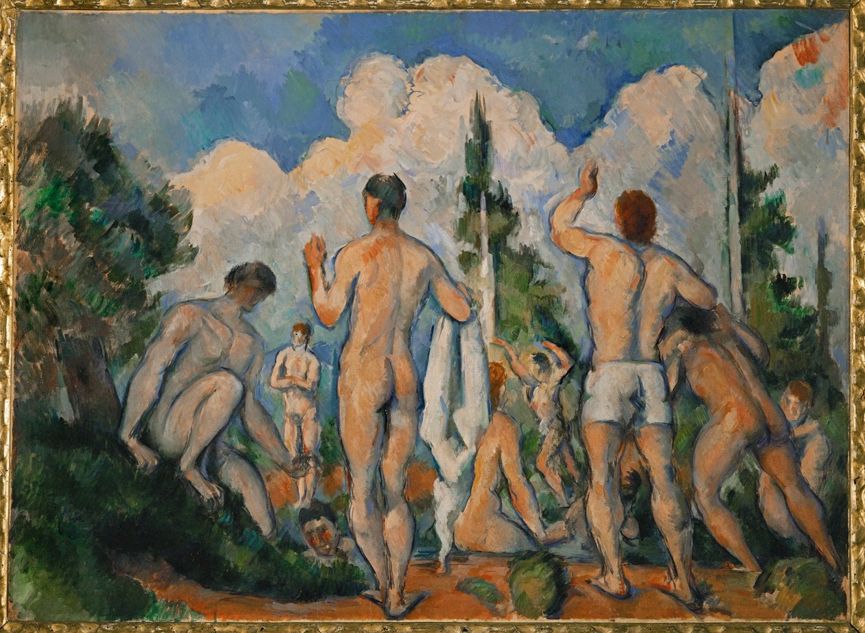 Badende (olje på lerret) av Paul Cezanne