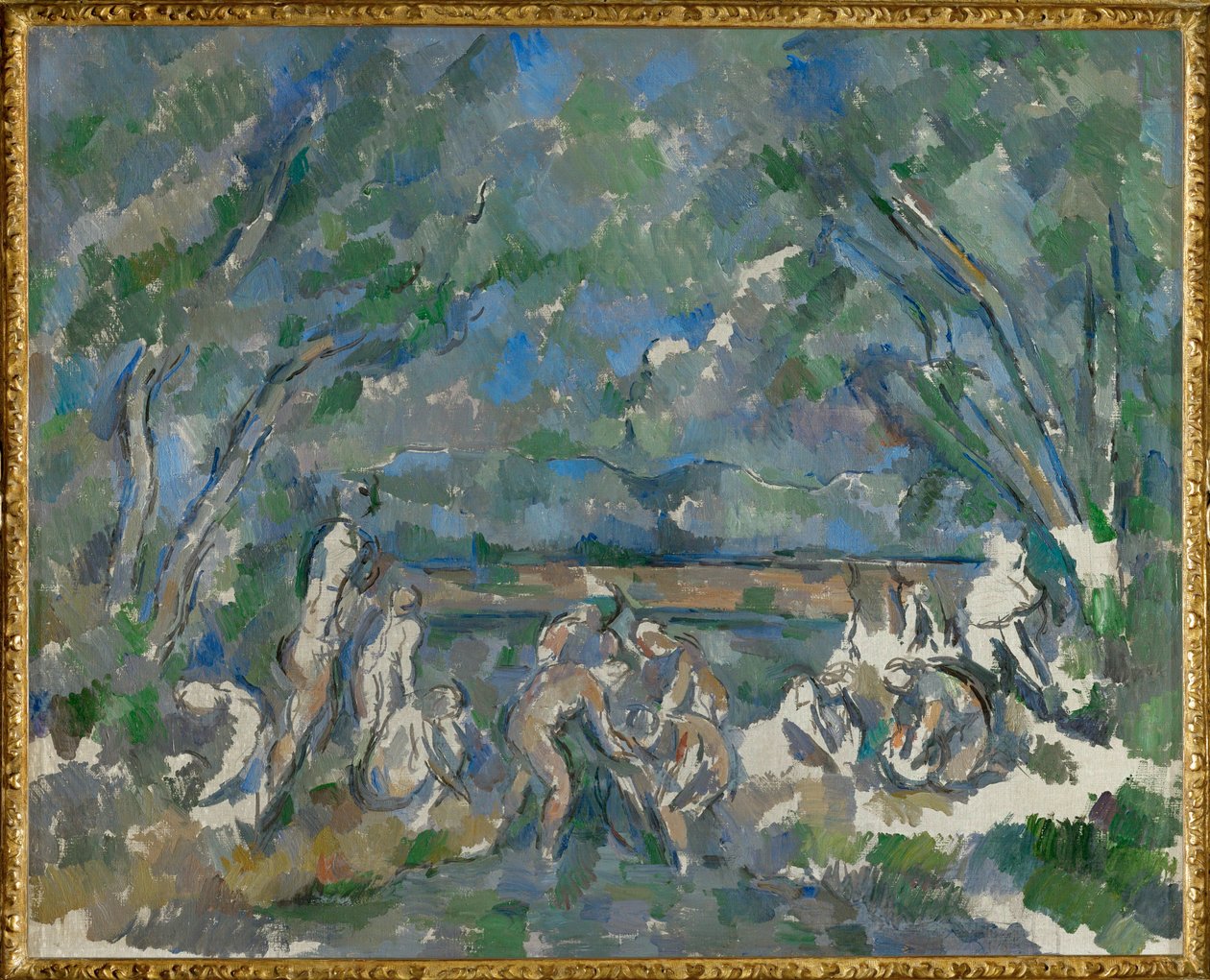 Badende (olje på lerret) av Paul Cezanne