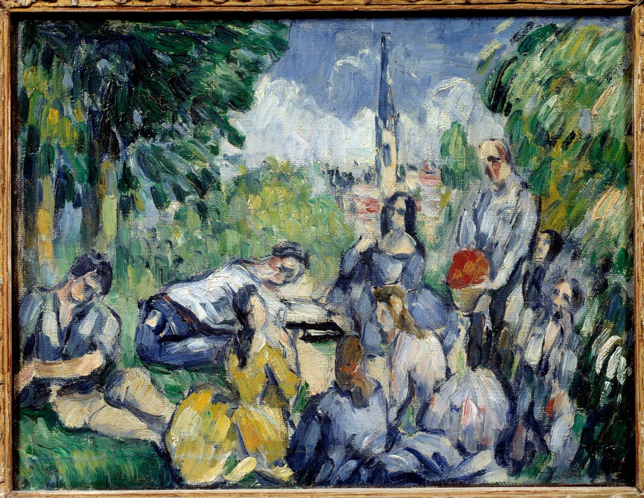 Frokost på gresset Maleri av Paul Cezanne (1839-1906) 1875 Søn. 0,21x0,27 m Paris, Musee de l