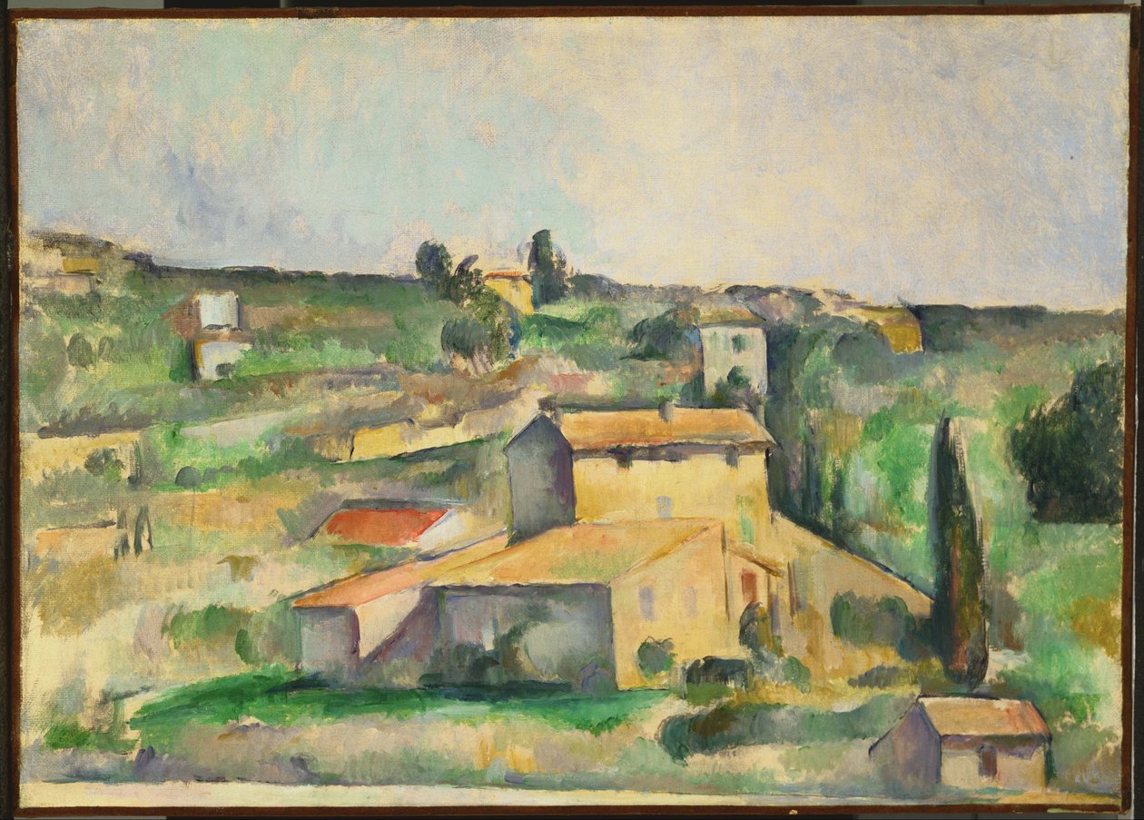 Landskap ved Bellevue av Paul Cézanne